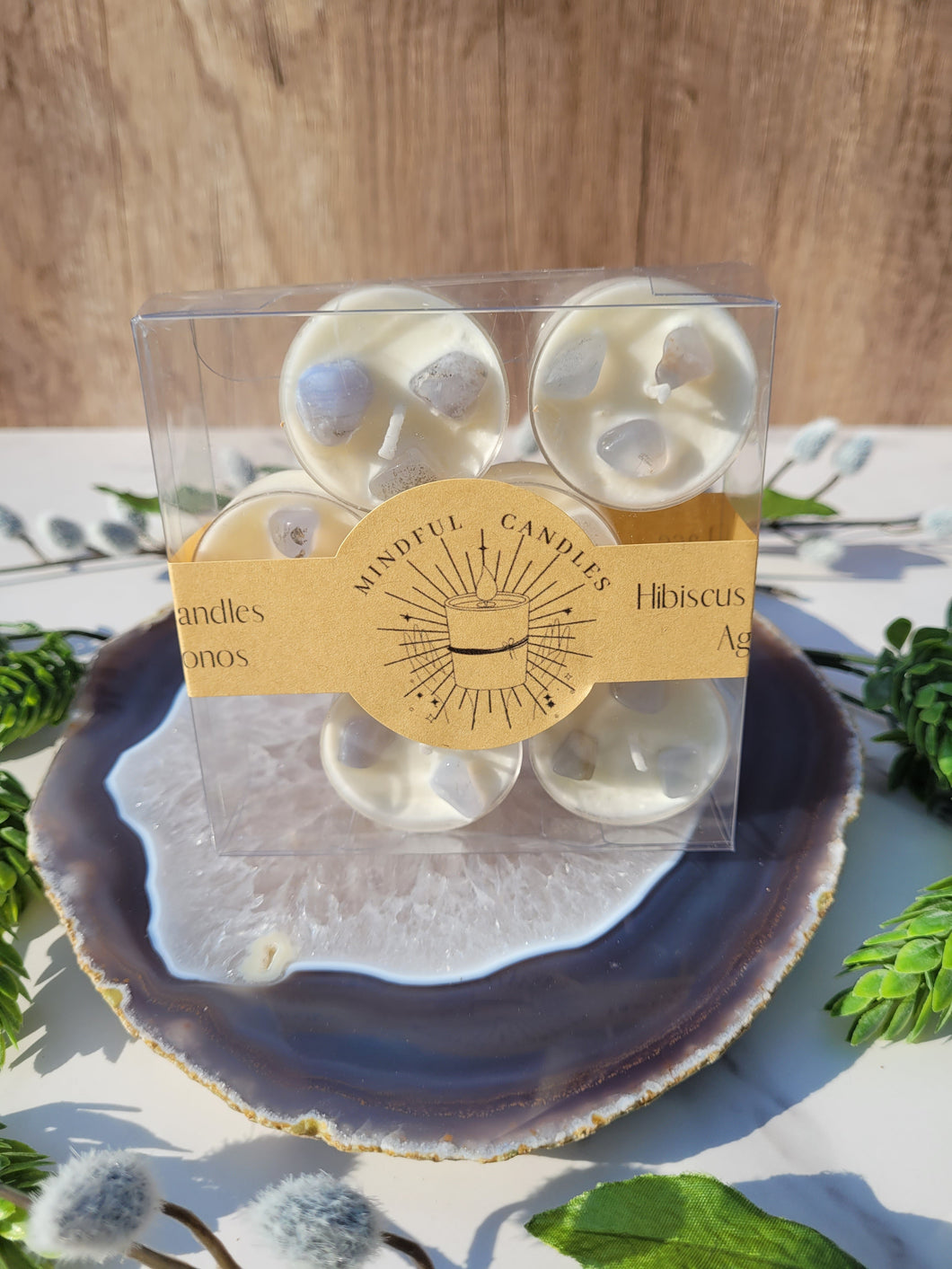 Hibiscus Palm Soy Tealight Candles