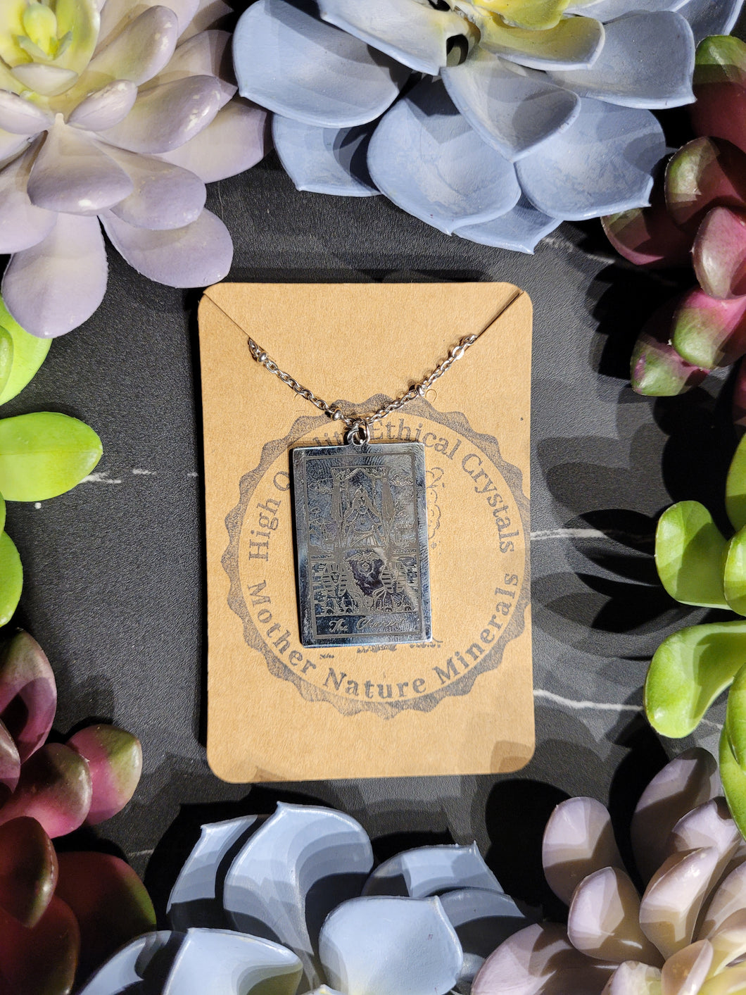 The Chariot Tarot Card Necklace